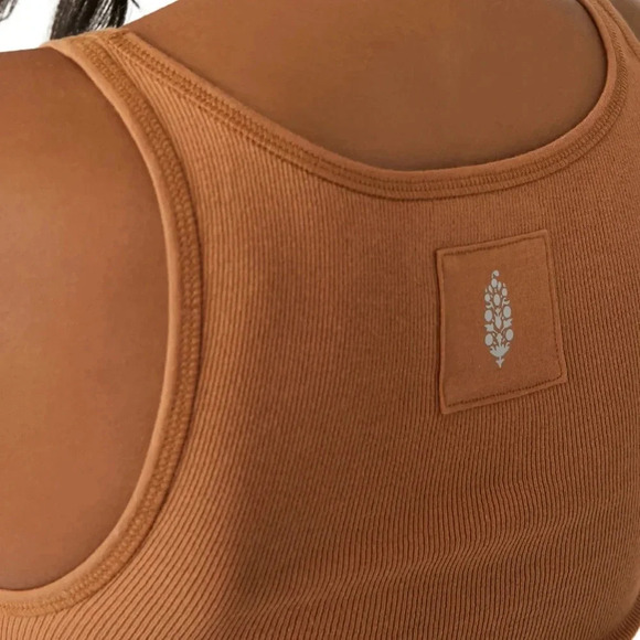 Free People Gold/Ochre Throw & Go Tank NWOT, Sz Sm - Picture 2 of 3